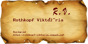 Rothkopf Viktória névjegykártya